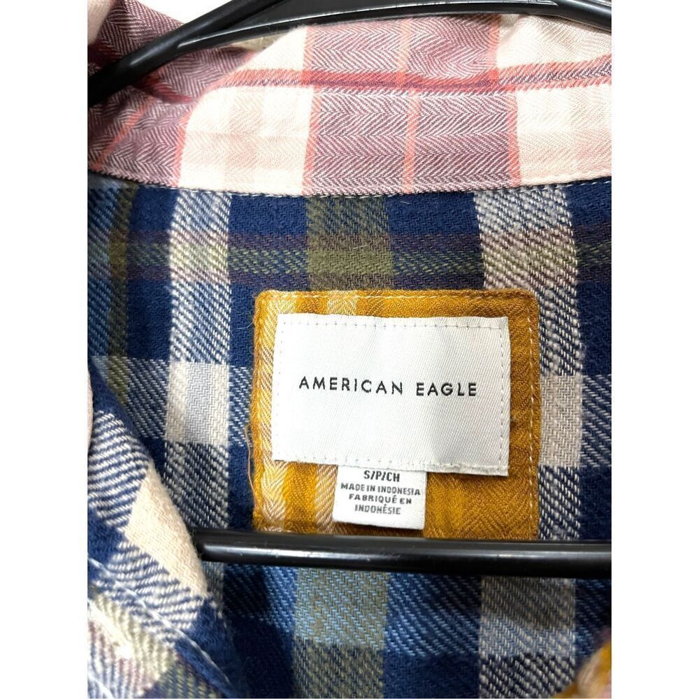 American Eagle Cozy Cabin Cropped Patchwork Plaid… - image 4